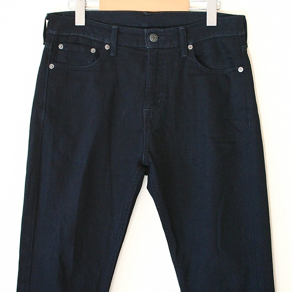 Levis Black Medium Rise Red Tab Jeans Straight Cut Size 10